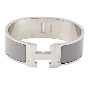 Hermes Clic H Bracelet Grey and Silver